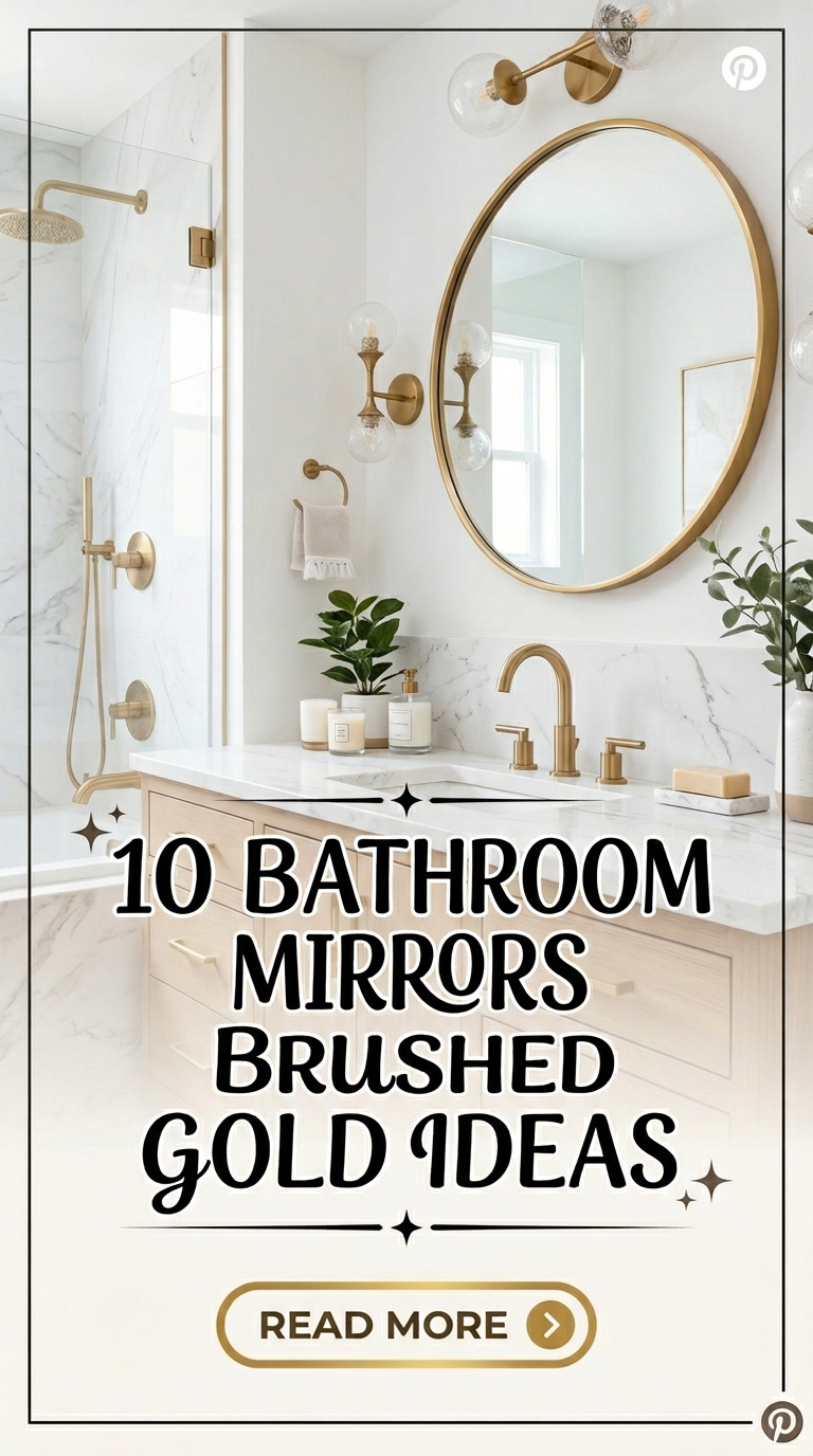 10 Bathroom Mirrors Brushed Gold Ideas