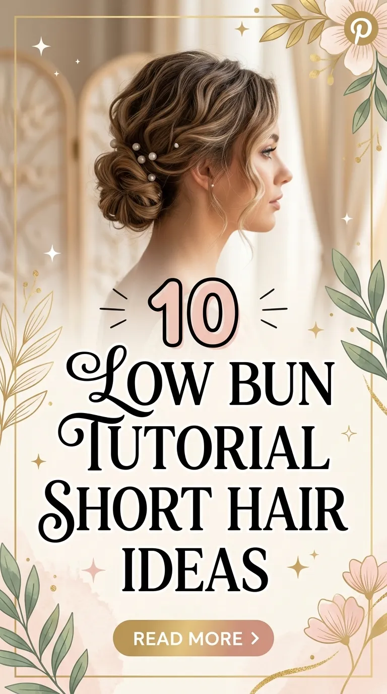 10 Low Bun Tutorial Short Hair Ideas