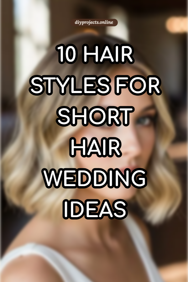 10 Hair Styles For Short Hair Wedding Ideas