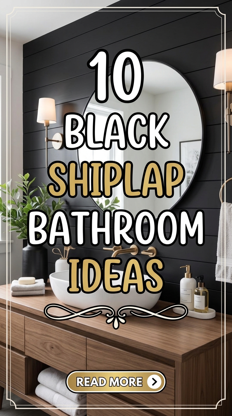 10 Black Shiplap Bathroom Ideas