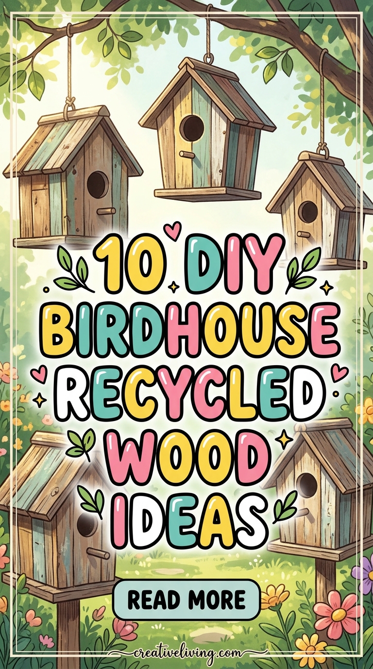 10 DIY Birdhouse Recycled Wood Ideas