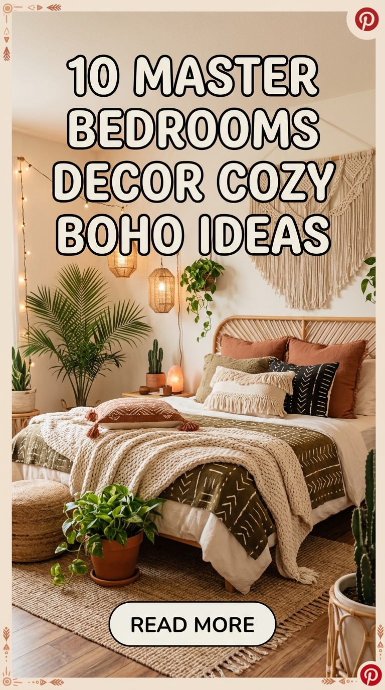 10 Master Bedrooms Decor Cozy Boho Ideas