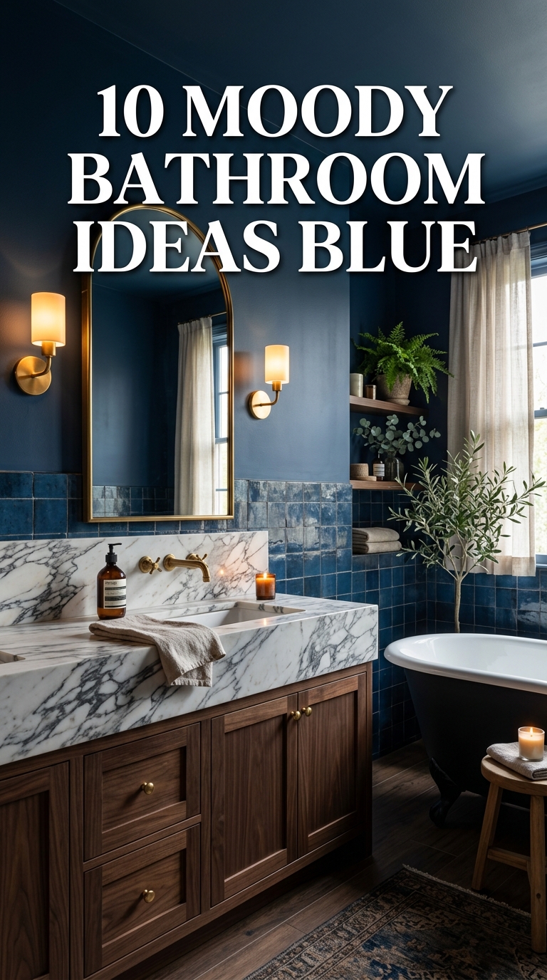 10 Moody Bathroom Ideas Blue
