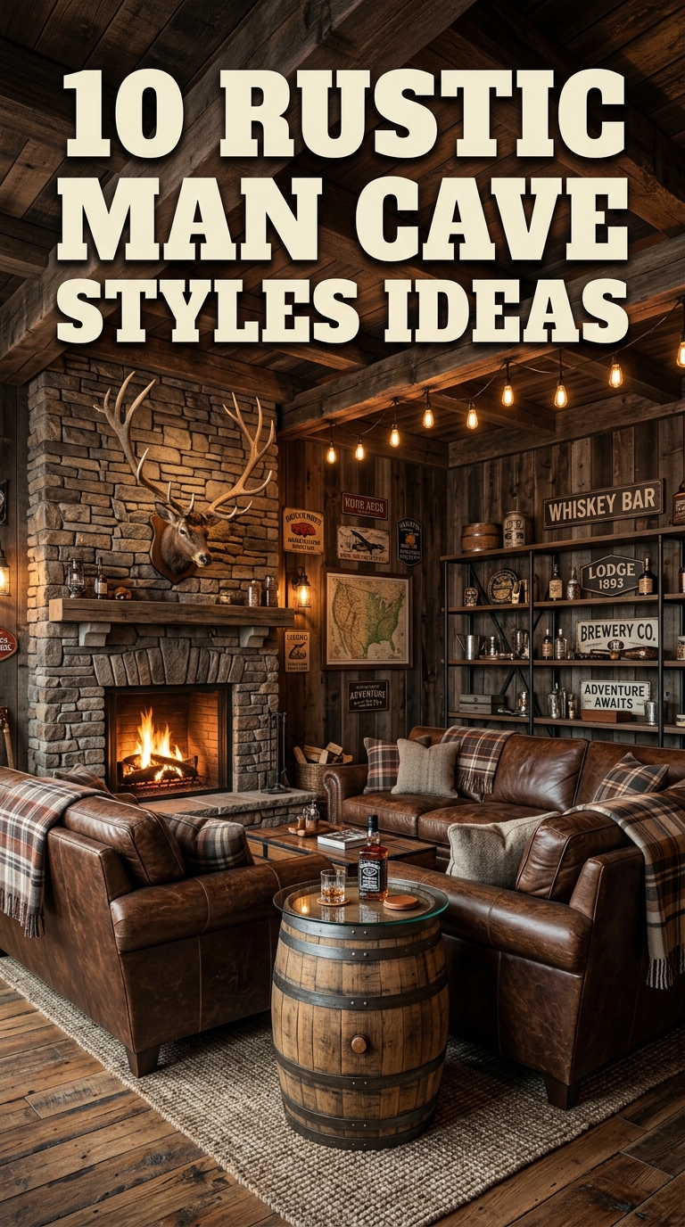 10 Rustic Man Cave Styles Ideas