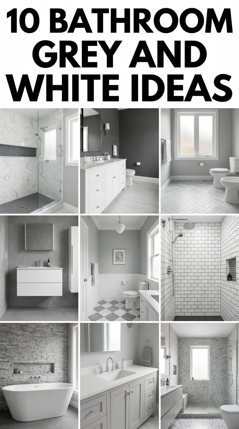 10 Bathroom Grey And White Ideas