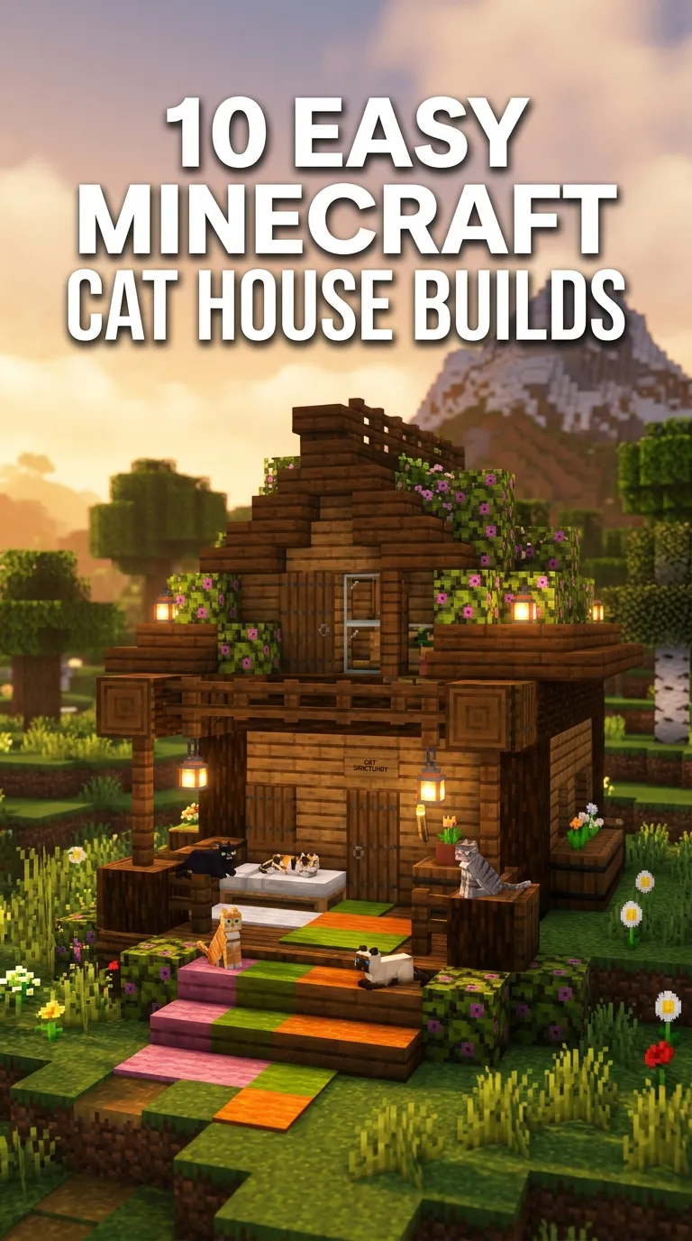 10 Cat House Minecraft Build Ideas