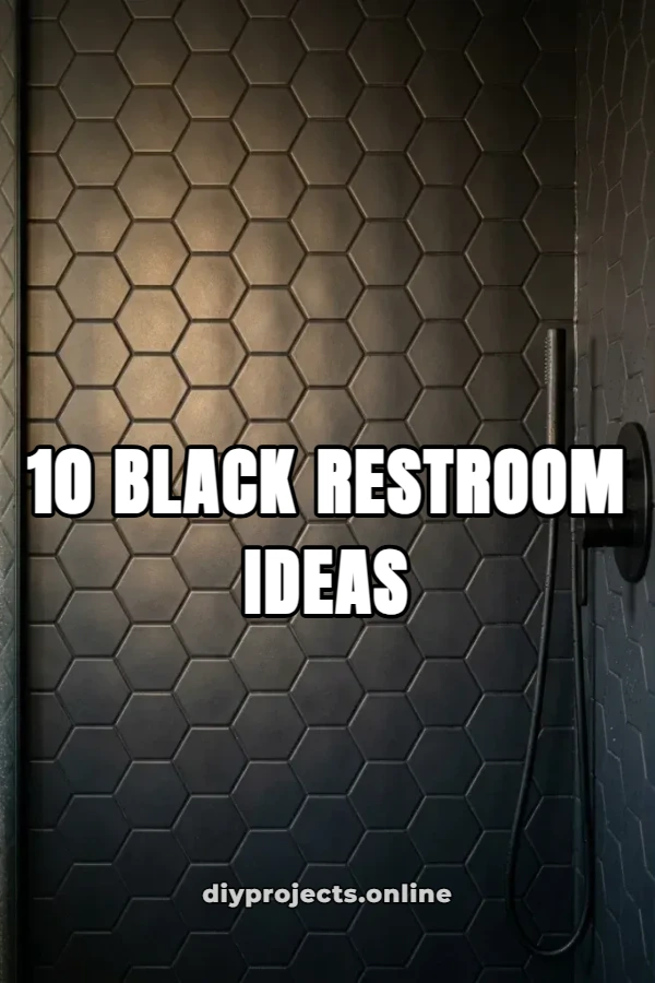 10 Black Restroom Ideas