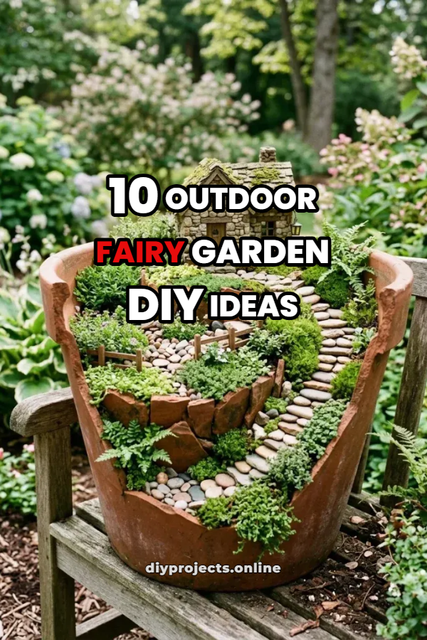 10 Outdoor Fairy Garden DIY Ideas