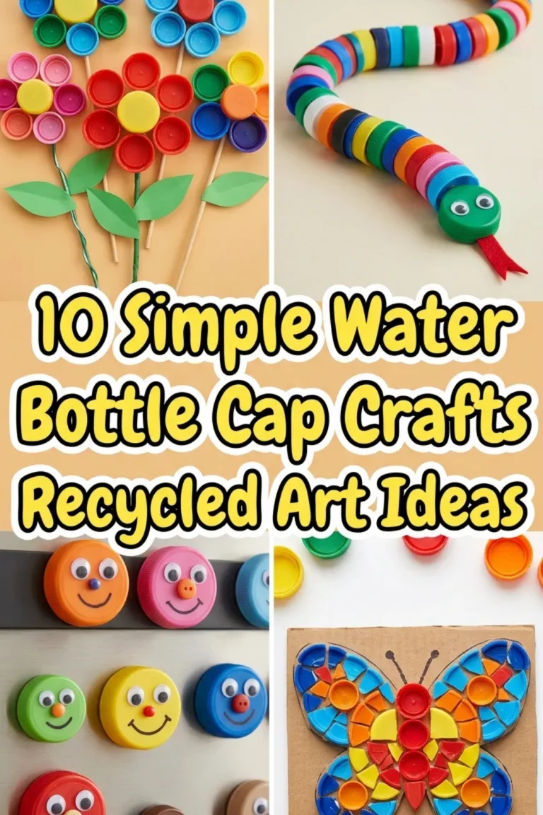 10 Water Bottle Cap Crafts Recycled Art Ideas